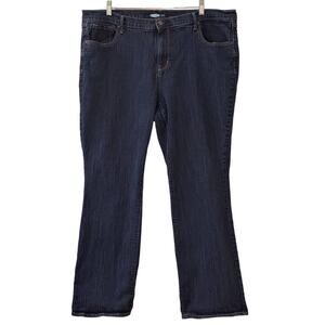 Old Navy Curvy Boot-Cut Blue Denim Jeans Stretchy High Rise Size 20